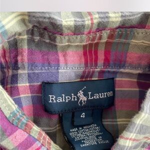Ralph Lauren Colorful Plaid boys button down  Shirt